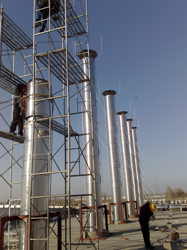 機(jī)場食品加工不銹鋼煙囪施工